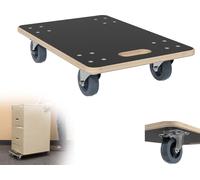 XMTECH Roulettes de transport 60 x 40cm, Planche à roulettes de transport avec 2x freins de blocage pour le déménagement et l'atelier, roulettes de meubles charge lourde max. 200 kg, aide au transport