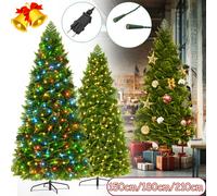 XMTECH Sapin de Noël artificiel 180cm avec 250 Leds, Sapin de Noël Premium PE- & PVC- branches, support métallique Sapin de Noël artificiel, arbre artificiel pour l'intérieur et l'extérieur