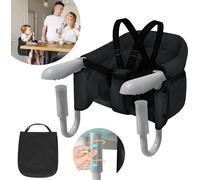 XMTECH Siège de table Pliable Chaise bébé Enfants Chaise haute Rehausseur Siège pour jeune enfant Chaise de salle à manger Capacité de charge jusqu'à 15kg, Noir