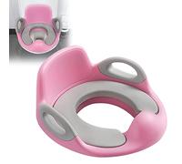 XMTECH Siège de toilette pour enfant avec poignée antidérapante et protection anti-éclaboussures (rose)