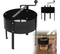 XMTECH Tamis de jardin avec poignée rotative Tamis à compost Tamis de terre rond Tamis à trous Tamis de sol
