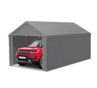 XMTECH Tente de garage, 3 x 6 m, résistante aux UV et au soleil, en aluminium, résistante à l'hiver, avec portes, abri de voiture, pour SUV, bateau, camion, tente de stockage, événements en plein air