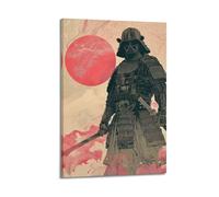 XMUXCY Poster sur toile de style rétro pour salon, chambre à coucher, bureau, samouraï de science-fiction, Dark Vador, 20 x 30 cm