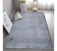 XMwike Tapis Brillent dans Le Noir, Convient pour Le Salon et la Chambre, Moquette d'intérieur Modernes pour dortoir d'enfants Décoration de Maison, étoile Grise 160x120cm
