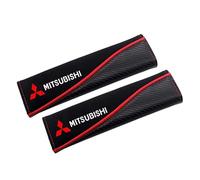 XMYLYH 2 Pièces Voiture Protège Ceinture de Sécurité pour Mitsubishi Outlander Lancer Ex ASX Pajero Sport L200, Coussin Ceinture Voiture Auto Coussinets Ceinture de sécurité