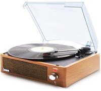 Xn092 Tourne-Disque Vinyle Vintage Avec Bluetooth Fonction D'Enregistrement Encodage Pc-LinkHaut-Parleurs IntégrésLecteur Vinyle 3 Vitesses 33,45,78 Tr/Min (Chêne)