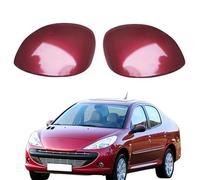 XNASU Couvercle de Rétroviseur pour Peugeot 206 207 2003-2009, Coque Miroir d'aile Latérale Capuchon Boîtier Gauche Droit Voiture Remplacement, Red- 1 Pair
