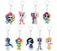 XNAUVOI 9 pcs Dandy's World Porte-Clés, Cartoon Porte - Clé Acrylique, Porte-Clés Pendentif de Dessin Animé pour les Amateurs de Jeux Sac Accessoires Pendentif Cadeau pour les Garçons et les Filles
