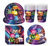 XNAUVOI Bl-Ox Fruits Vaisselle Anniversaire de fête, Fête thème Vaisselle, Cartoon Vaisselle d'Anniversaire, Assiettes, Serviettes En Papier, Tasses,Vaisselle de Fête-10 personnes
