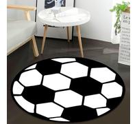 XNAUVOI Rond Football Tapis, Tapis de Football, Tapis Rond Doux Et Antidérapant, pour Chambre d'enfants Salon Chambre Chambre-60 * 60cm