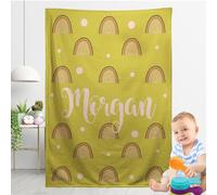 XNBTIM Couverture Bebe Personnalisée Prénom, Couverture Personnalisée Bébé Enfant Maternelle Sieste Fille, Couvertures et Plaids Personnalisé pour NouveauNés et Cadeau Personnalisé Bebe Enfant Femme