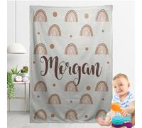 XNBTIM Couverture Bebe Personnalisée Prénom, Couverture Personnalisée Bébé Enfant Maternelle Sieste Fille, Couvertures et Plaids Personnalisé pour NouveauNés et Cadeau Personnalisé Bebe Enfant Femme