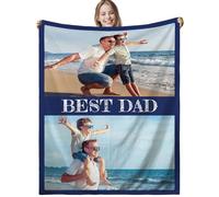 XNBTIM Plaid Personnalisé,Couverture PersonnaliséE,Plaid Personnalisé Photo,Cadeau Personnalisé,Photo Personnalisé Cadeau,Idée Cadeau Femme,Couple,Maman,Cadeau pour Son Copain,Anniversaire