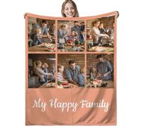 XNBTIM Plaid Personnalisé,Couverture PersonnaliséE,Plaid Personnalisé Photo,Cadeau Personnalisé,Photo Personnalisé Cadeau,Idée Cadeau Femme,Couple,Maman,Cadeau pour Son Copain,Anniversaire