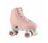 XNEOPP Patins À roulettes À Double Rangée, Cuir Microfibre, Arrêt De Pied en Caoutchouc Plein Réglable À 360° Et Base en Alliage D'aluminium, Adaptés Aux Patineurs Artistiques,Rose,EU/34