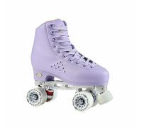 XNEOPP Patins À roulettes À Double Rangée, Cuir Microfibre, Arrêt De Pied en Caoutchouc Plein Réglable À 360° Et Base en Alliage D'aluminium, Adaptés Aux Patineurs Artistiques,Violet,EU/45