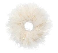 Xnferty Couronne d'herbe de Pampa Artificielle de 7,9 Pouces, Couronne de Fleurs Séchées, Couronne Murale de Ferme, Guirlande d'herbe de Pampa, Jolie Couronne Murale Moelleuse pour la Maison,(Blanc)