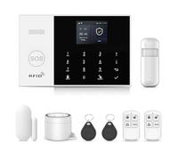 XNH 4G/WiFi Alarme Maison sans Fil, 8 Pack, Kits de Sécurité pour la Maison avec Sirène, Détecteur de Mouvement, Capteurs de Fenêtre et de Porte, Télécommande, Compatible avec Alexa, Google Assistant