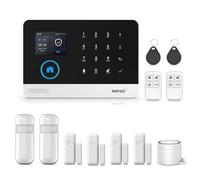 XNH 4G/WiFi Alarme Maison sans Fil avec contrôle APP, Kit 12 pièces (Détecteur Connecté pour Portes et Fenêtres, détecteur de Mouvement, sirène, télécommande) Compatible avec Alexa