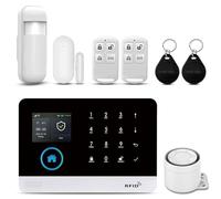 XNH Alarme Maison sans Fil, Alarme Maison Wi-FI 120dB avec App, Compatible avec Alexa et Google Assistant, pour Fenêtre, Camping-Car, Appartement et Garage