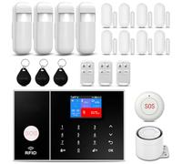 XNH Alarme Maison sans Fil, Alarme Maison Wi-FI 120dB avec App, Compatible avec Alexa et Google Assistant, pour Fenêtre, Camping-Car, Appartement et Garage