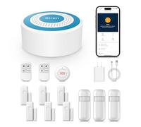 XNH Systèmes de sécurité domestique sans fil - Pas de frais mensuels, application et contrôle vocal intelligent (Alexa et Google), installation à faire soi-même, sirène forte, porte/fenêtre et