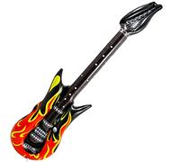 XNHIU 90 cm Gonflable Guitare Rock Flamme Design Punk Costume Accessoire Déguisement (1)