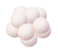 XNHIU Lot de 10 pompons duveteux de 4 cm (blanc)