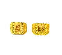 XNHIU Lot de 2 bagues de pouce ouvertes plaquées or pour homme - Grosse bague réglable pour Halloween