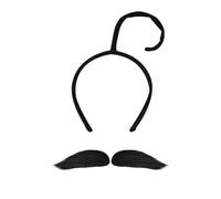 XNHIU Lot de 2 bandeaux tentacules et sourcils noirs auto-adhésifs pour Halloween, Noël, accessoire de cosplay