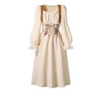 Xnihocha Fille Bebe Robe Demoiselle d'honneur Longue Cérémonie De Bal Ans Beige 7-8 Ans