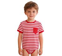 Xnihocha Vêtements Adaptés Pour Les Enfants Avec Des Besoins Spéciaux Combinaison Courte Sleeved Adaptée Sensori Friendly Maillot Corps Pour Prévenir Les Rouge 7-8 ans
