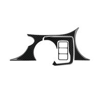XNJIADVSY Autocollant de panneau de porte-gobelet en fibre de carbone souple, compatible avec Nissan 370Z Z34 2009-2020, accessoires d'intérieur de voiture(Black AB style)