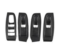 XNJIADVSY Autocollant décoratif for panneau de levage vitre voiture, compatible avec Subaru Outback 2021 2022 2023, motif fibre carbone ABS, accessoires d'intérieur