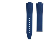 XNJIADVSY Bracelet compatible avec le bracelet de montre Longines Kangkas Yuedong Fluororubber série L3.830,835, sport et plongée, cadran 41 mm 42(Blue NO)