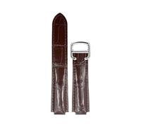 XNJIADVSY Bracelet de montre en alligator fait main, compatible avec la collection CARTIER BALLON BLEU DE Convient aux hommes et femmes(BROWN,18mm)