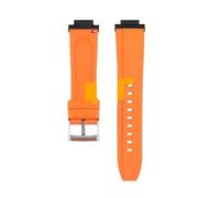 XNJIADVSY Bracelet de montre en caoutchouc fluoré avec connecteur adaptateurs Compatible Casio GST-B300(Black orange)