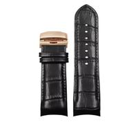 XNJIADVSY Bracelet de montre en cuir à extrémités incurvées, 22 mm, 23 et 24, compatible avec les montres Tissot Couturier T035, T035T035617A T035439A (marron noir)(Black-rose gold,23mm)