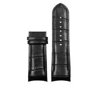 XNJIADVSY Bracelet de montre en cuir à extrémités incurvées, 22 mm, 23 et 24, compatible avec les montres Tissot Couturier T035, T035T035617A T035439A (marron noir)(Black-no clasp,24mm)