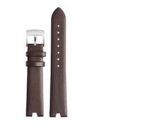 XNJIADVSY Bracelet de montre en cuir Compatible avec Versus Versace Vspci5621 Sci070016, étanche, résistant à la sueur, concave, accessoires 18mm(Brown-steel)