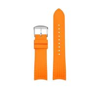 XNJIADVSY Bracelet en caoutchouc à dégagement rapide compatible avec Rolex Submariner Water Ghost Yacht Log Sport gel de silice imperméable for hommes(Orange SK,22mm)
