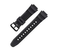 XNJIADVSY Bracelet en caoutchouc compatible avec Casio AE-1200WH AQ-S810W MRW-200H Boucle acier inoxydable 18 mm de remplacement AE-1000W Accessoires montre(Black-Black)