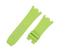 XNJIADVSY Bracelet en caoutchouc fluoré FKM souple de 30 mm, compatible avec AP 26400, 26045, boîtier à cadran 44, boucle aiguille(Light Green,30-24MM_GOOD ROSE BUCKLE)
