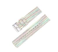 XNJIADVSY Bracelet en nylon 12/14/16/18/20/22 mm compatible avec Huawei GT et Samsung Galaxy Watch 6, 5, 4 Classic (40/44 mm)(Rainbow,22mm)