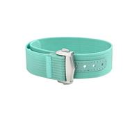 XNJIADVSY BRACELET EN NYLON UNIVERSEL À PASSAGE UNIQUE DE 20 MM Compatible avec les PLANÈTES OMEGA MOONSWATCH - BANDE MISE NIVEAU DOUCE ET CONFORTABLE SANS RAYURES(Cyan)