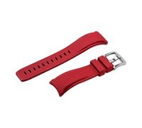 XNJIADVSY Bracelet FKM incurvé universel en caoutchouc fluoré à dégagement rapide, 20 21 22mm, compatible avec Longines Omega Casio Seiko(Red,22mm)