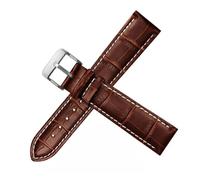XNJIADVSY Bracelet universel de 12, 14, 16, 17, 18, 19, 20, 21, 22 et 23 mm, compatible avec les montres Tissot, Casio, Mido, Longines Omega(A-Brown White Silver,14mm)