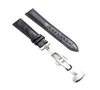 XNJIADVSY Compatible avec Bracelet de montre en cuir, fermoir papillon, 18mm, 20mm, 22mm, 24mm, accessoires(Black-S,12mm)