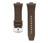 XNJIADVSY Compatible avec Citizen NJ0150 NJ0151 NJ0158, Bracelet en caoutchouc fluoré FKM, for hommes, barre à dégagement rapide(Brown)