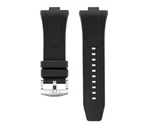 XNJIADVSY Compatible avec Citizen NJ0150 NJ0151 NJ0158, Bracelet en caoutchouc fluoré FKM, for hommes, barre à dégagement rapide(Black)